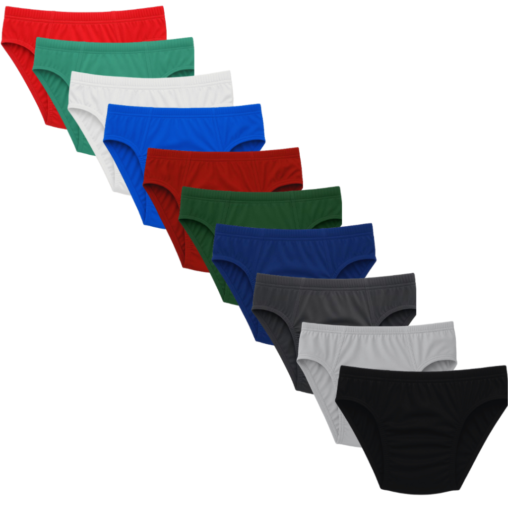 Kit 10 Cuecas Slip Adulto Tradicional Microfibra Do P ao Plus Size em Oferta na Shopee