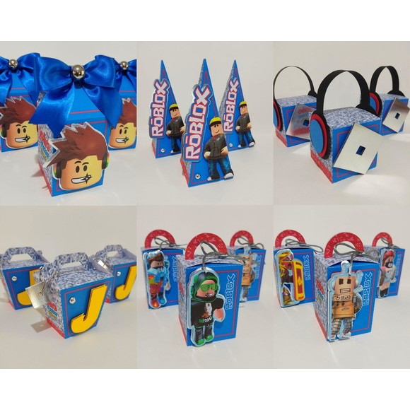 Kit Festa ROBLOX Personalizados | Lembrancinhas | Festa | Aniversário | Caixa Milk e Pirâmide ( PEGUE E MONTE)