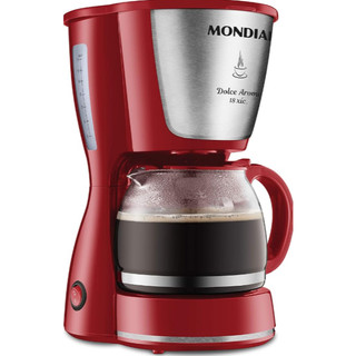 Cafeteira Elétrica Mondial Dolce Arome C-35 18 Xícaras Vermelha e Prata