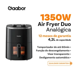 Gaabor fritadeira air fryer 4,2L Botão de botão duplo Grande janela de visualização AF-45M02A -1