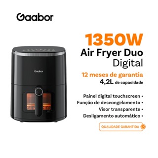 Gaabor Fritadeira Elétrica 4,2L Queimador Duplo Touch Visor Transparente timer Revestimento antiaderente AF-45T02A em Oferta na Shopee