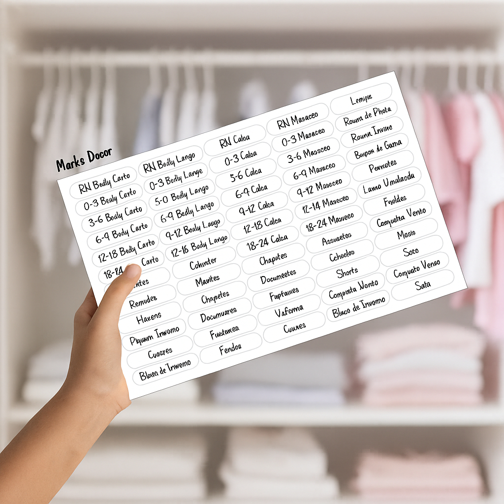 Etiquetas Para Organizar Gaveta de Quarto de Bebê, Organizadores de Gaveta, Quarto Infantil