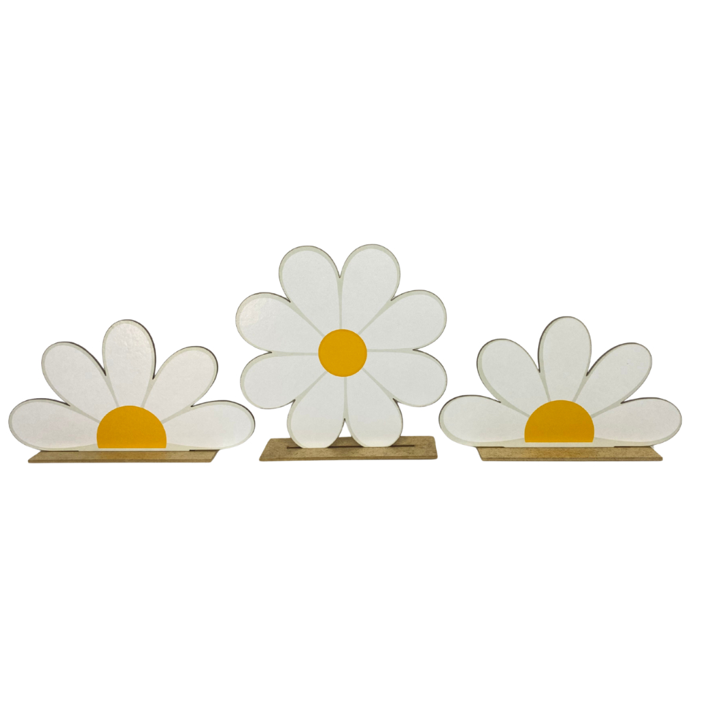 Kit Display de Mesa 3 Pç Festa Margaridas 2 Meia/1 int MDF