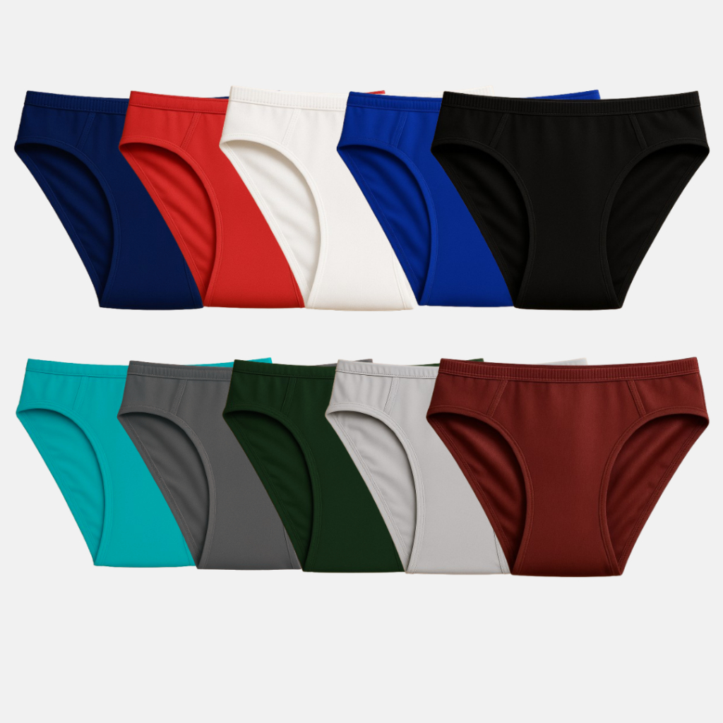 Kit 12 Cuecas Slip Masculinas Tradicionais em Microfibra Elástico Embutido Confortável