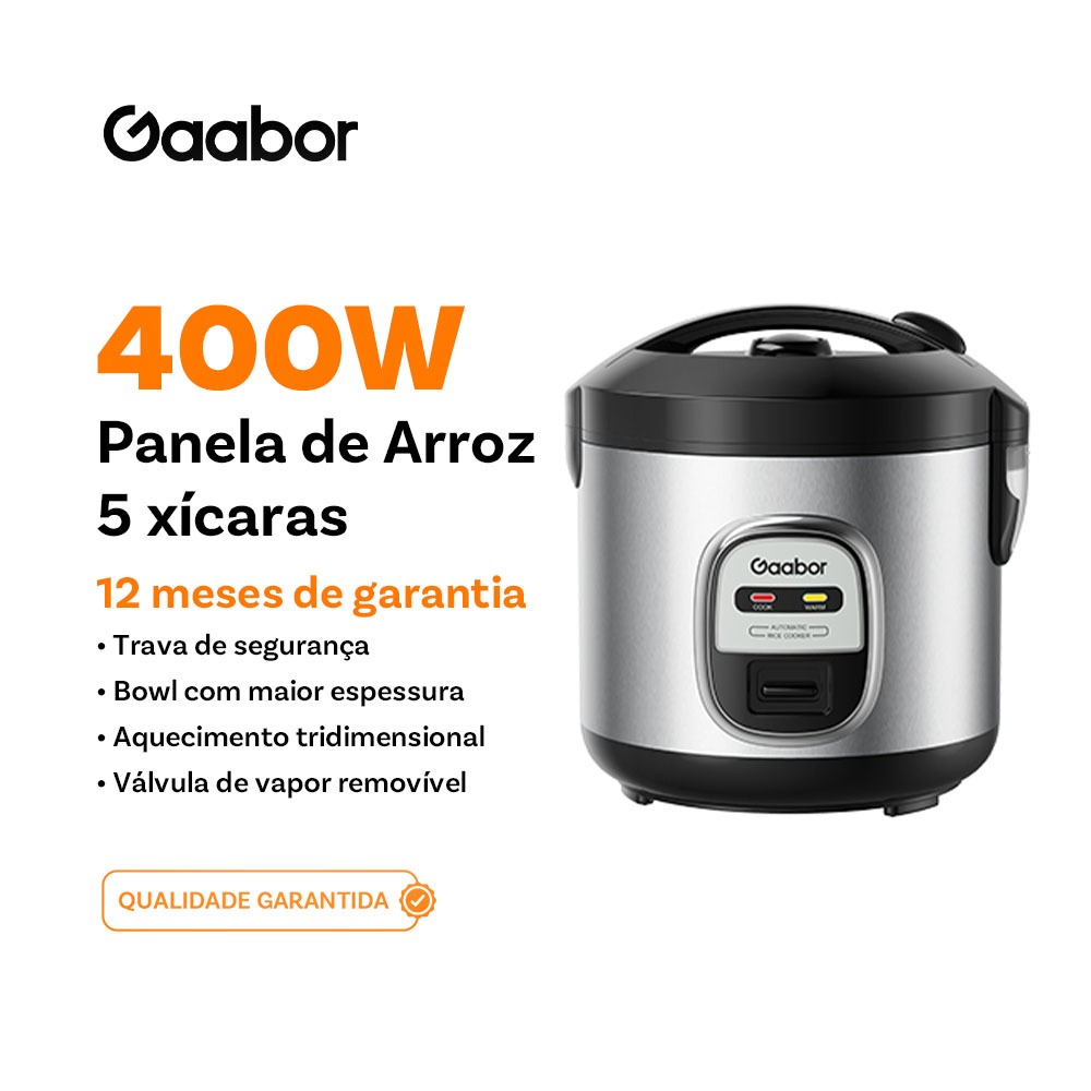 Gaabor panela elétrica multifuncional capacidade pequena de 1L pode cozinhar 1 tigela de arroz RC-20M01A -1 em Oferta na Shopee