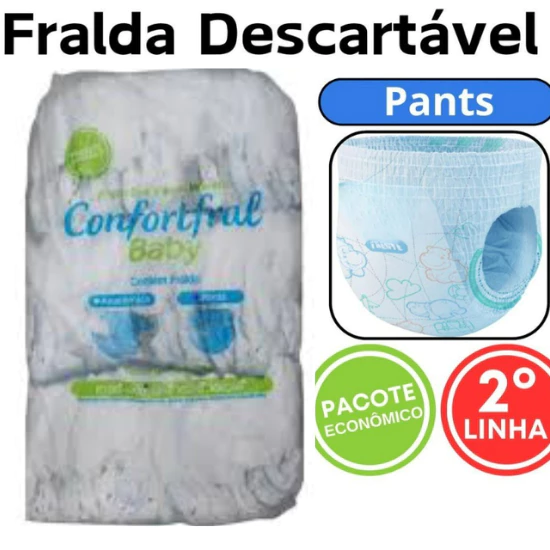 Fralda calça pants infantil Confortfral 2° Linha P100 / M90/G80/XG70/XXG 60
