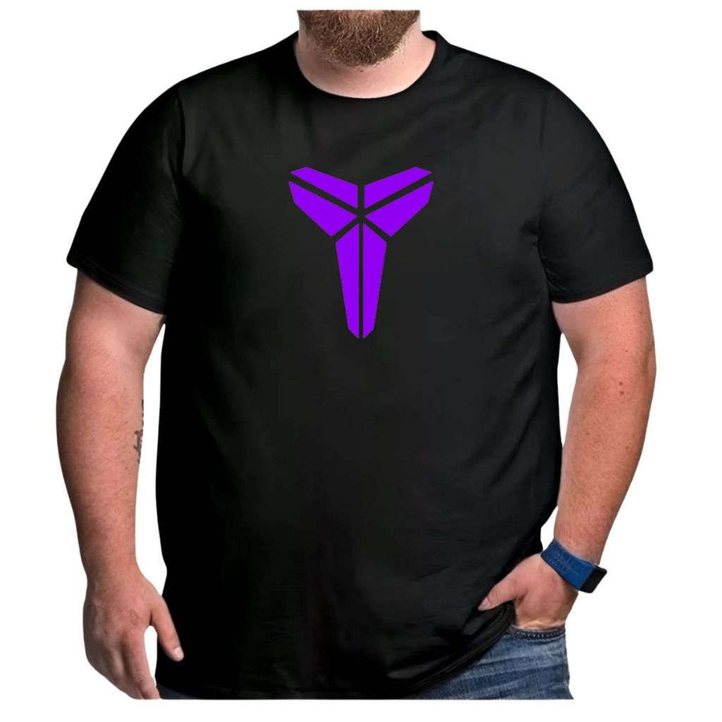Camiseta Basquete Plus Size Kobe Bryant Frase Logo Retro