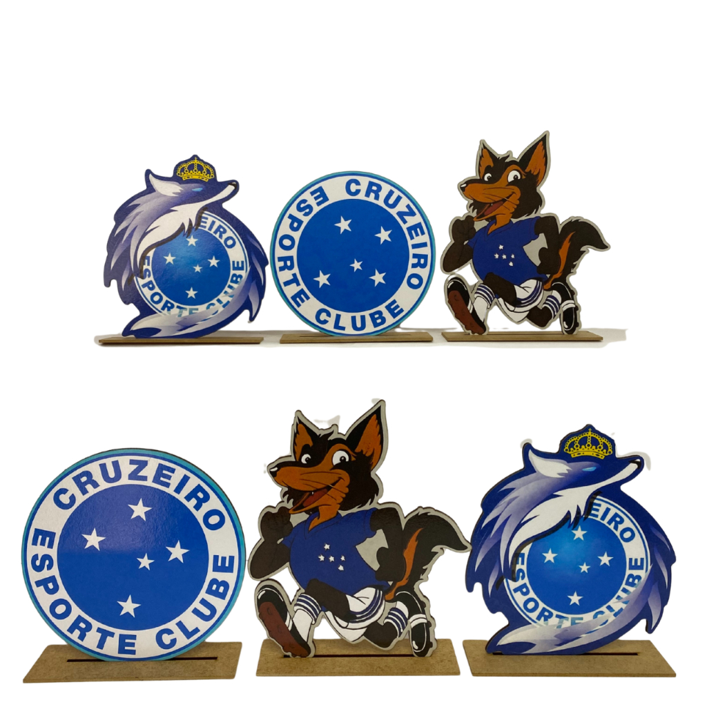 Kit Display de Mesa 6 Peças Para Festa Cruzeiro MDF em Oferta na Shopee