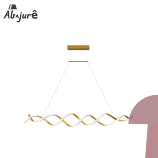 Pendente Infinito Genético Espiral Moderno Minimalista Linear Dourado LED 3 EM 1 Cinderella Decor em Oferta na Shopee