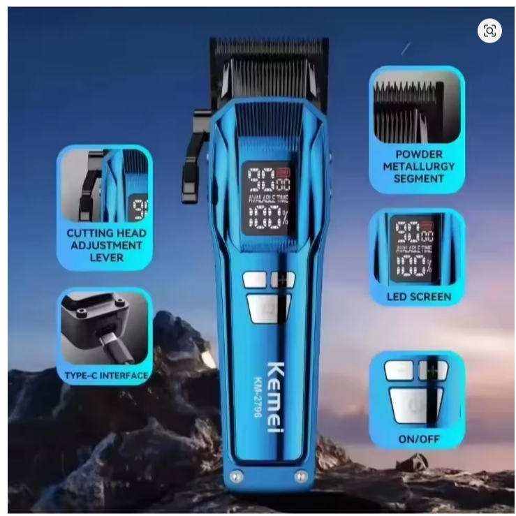Kemei 2797 9000RPM Conjunto de máquina de cortar cabelo sem fio DLC Máquina de corte de cabelo elétrica · foto 2