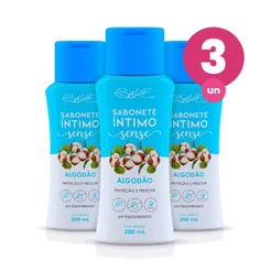 Kit 3 Sabonete Íntimo Sense Algodão 200ml Belkit