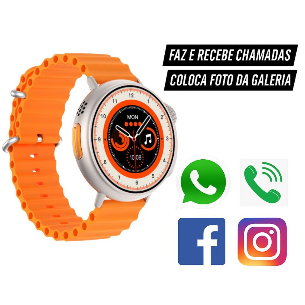 Relógio Smartwatch Feminino e Masculino Para Android iPhone Samsung Xiaomi Troca Foto SE Mini