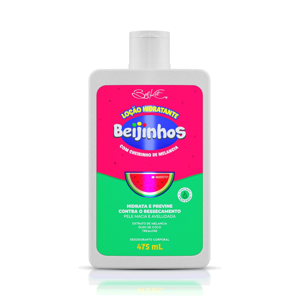 Loção Hidratante Desodorante Corporal Beijinhos Melancia 475ml Belkit em Oferta na Shopee