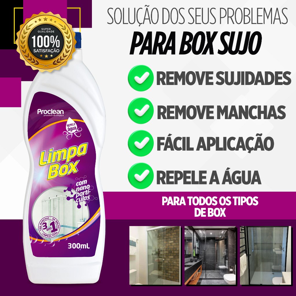 limpa box banheiro box encardido vidro hidro-repelente