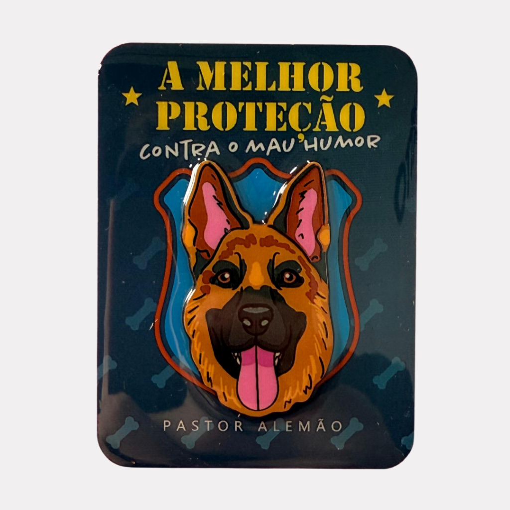 Ímã Pet Cachorro Pastor Alemão - Ímã MDF Duplo Epóxi