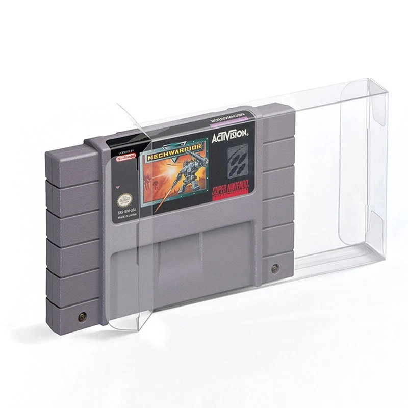 Capa protetora para cartucho Super Nintendo / Super Famicom, protetor em acetato para fita SNES /SFC