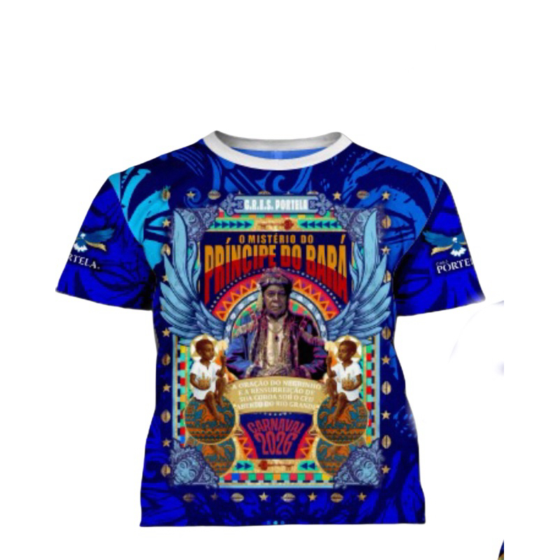 Camisa enredo Portela 2026 “O mistério do príncipe do Bará”
