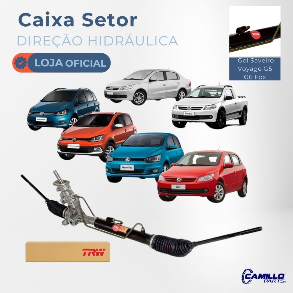 Caixa Direção Hidráulica TRW Gol Saveiro Voyage G5 G6 G7 G8 Fox em Oferta na Shopee