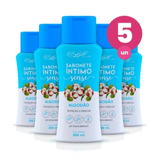 Kit 5 Sabonete Íntimo Sense Algodão 200ml Belkit em Oferta na Shopee