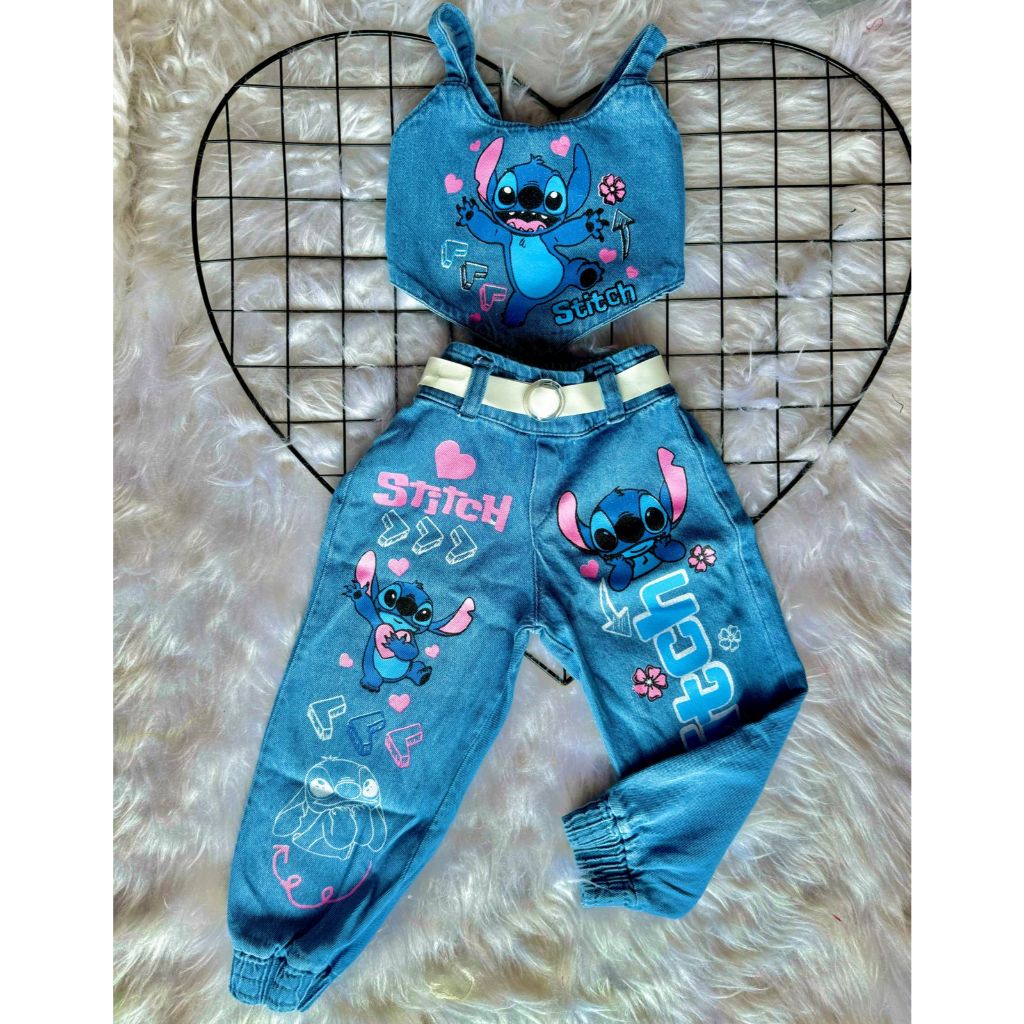 Conjunto infantil menina Stitch blogueirinha 2 peças