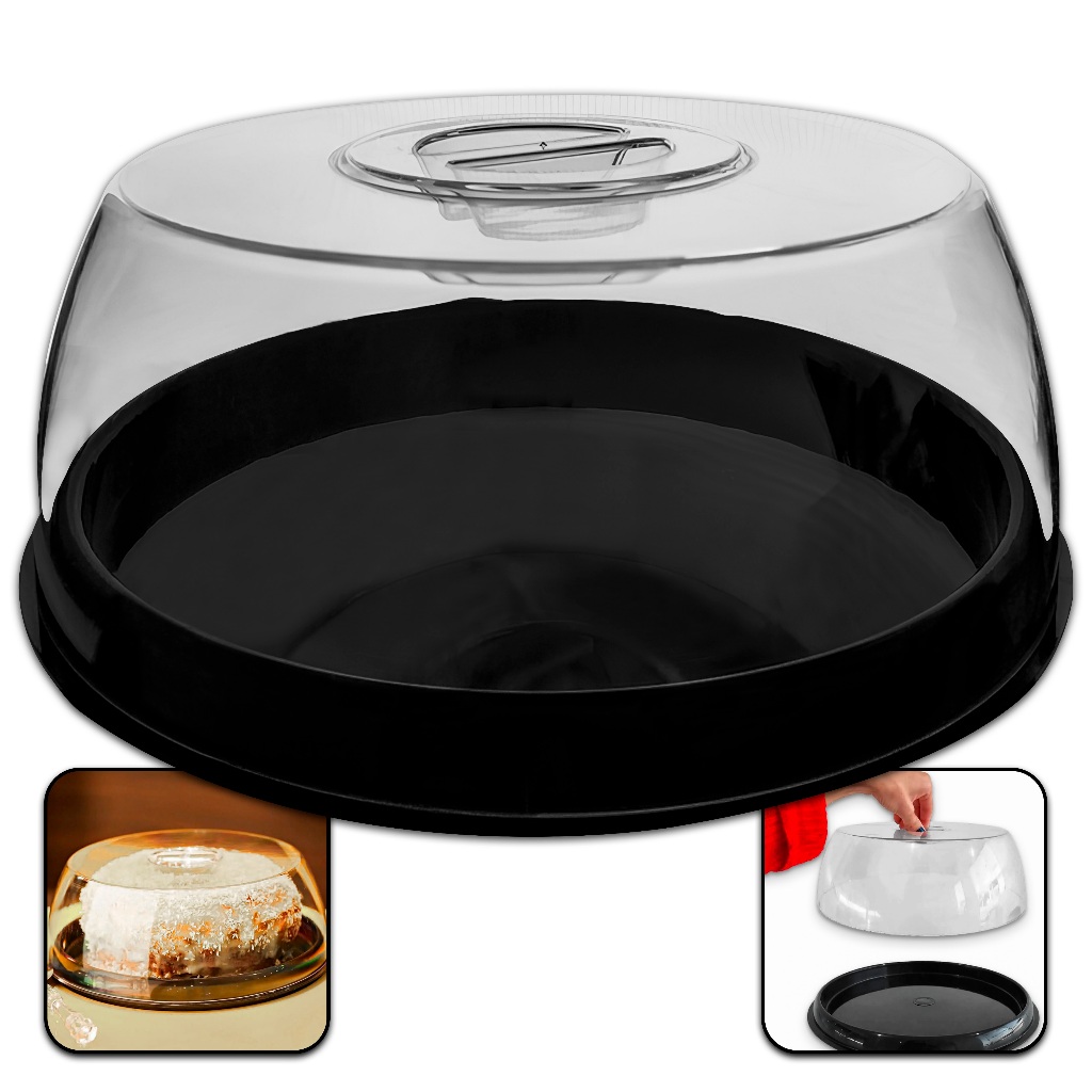 Boleira Grande Porta Bolo e Torta Forma Suporte para Bolo com Tampa
