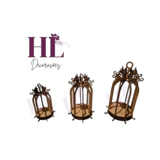 Kit decoração festa gaiolinha decorativa mdf em Oferta na Shopee
