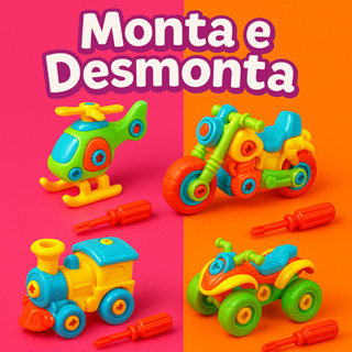 Brinquedos Educativos Monta & Desmonta-Diversão e Aprendizado em Oferta na Shopee