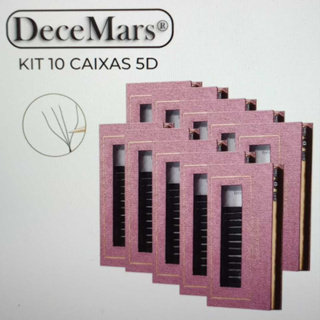 Kit 10 CAIXA Cílios Decemars Fio 5D ENVIO IMEDIATO em Oferta na Shopee