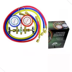 Manifold Manometro R12 R134 R22 R404A Mangueira 0,90CM