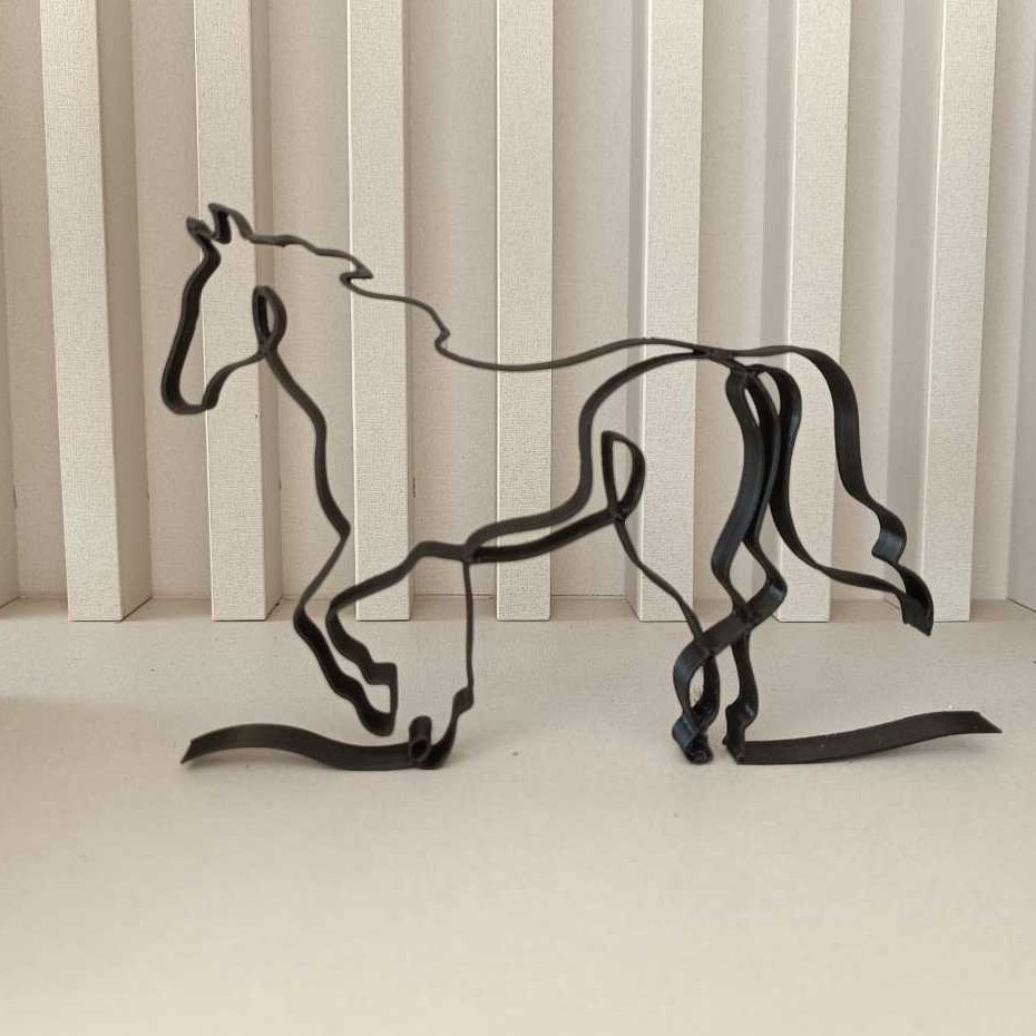 Cavalo Minimalista Art Line Decorativo feito em impressora 3D em Oferta na Shopee