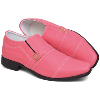 Sapato Social Masculino Pink Elegante e Confortável com Detalhe em Metal em Oferta na Shopee