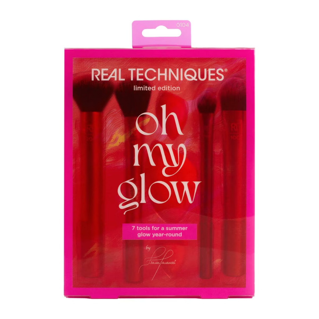 Real Techniques - Kit Oh My Glow By Flavia Pavanelli em Oferta na Shopee