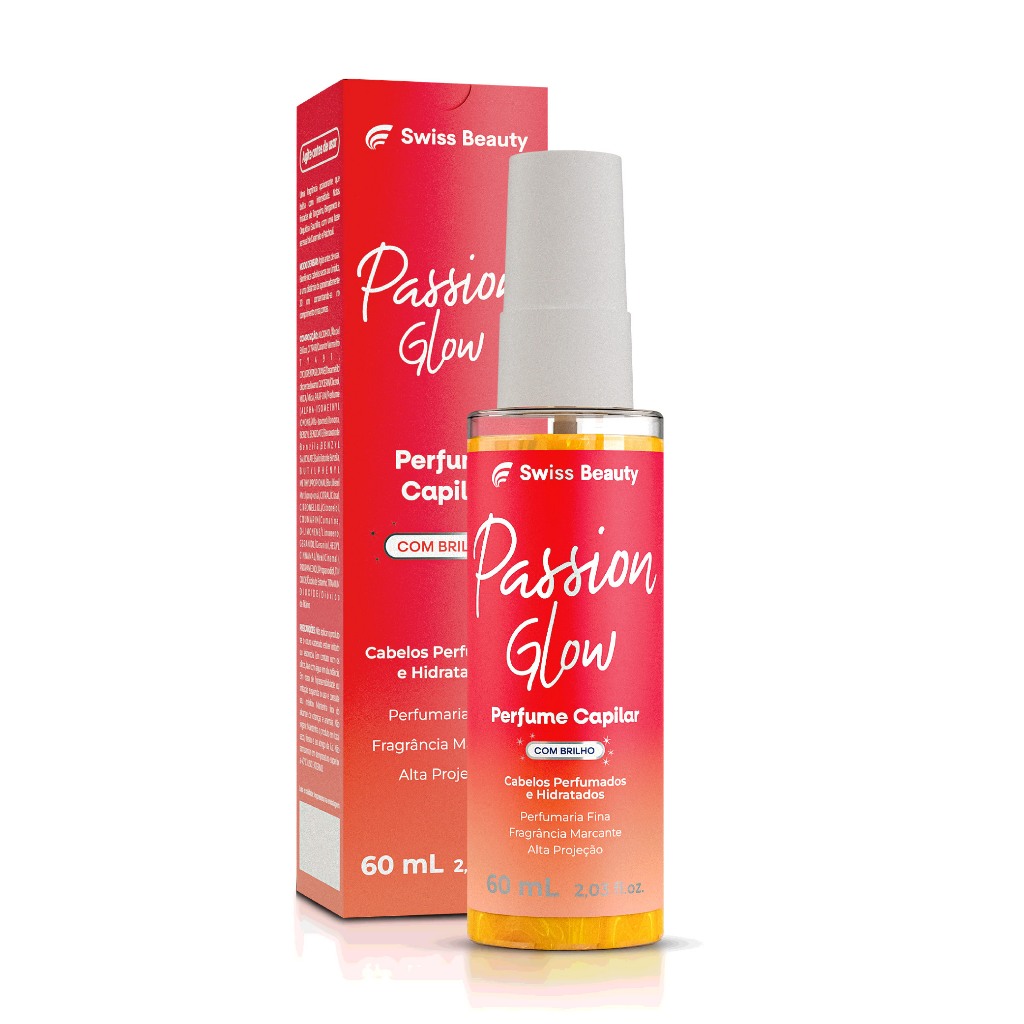 Perfume Capilar Hidratante Passion Glow 60ml Floral Frutado Neutralizador de Odores Swiss Beauty Belkit em Oferta na Shopee
