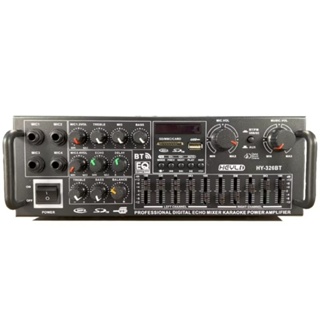 Amplificador 1200W Bluetooth 220v 2 Canais C/ Equalizador USB SD FM Karaokê 4 Entradas de Microfones em Oferta na Shopee