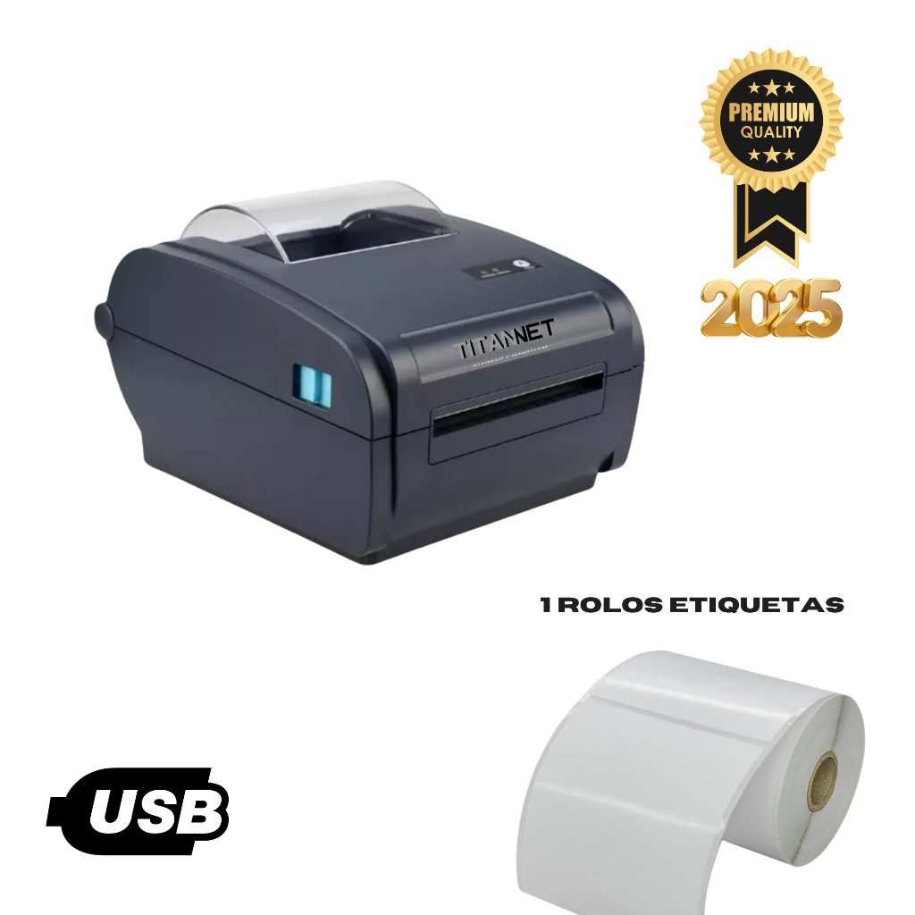 IMPRESSORA PARA ETIQUETA TÉRMICA 10X15 - TT330 Usb + 200 Etiquetas