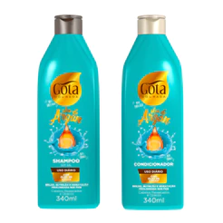 Shampoo e Condicionador Argan Gota Dourada - 340ml cada