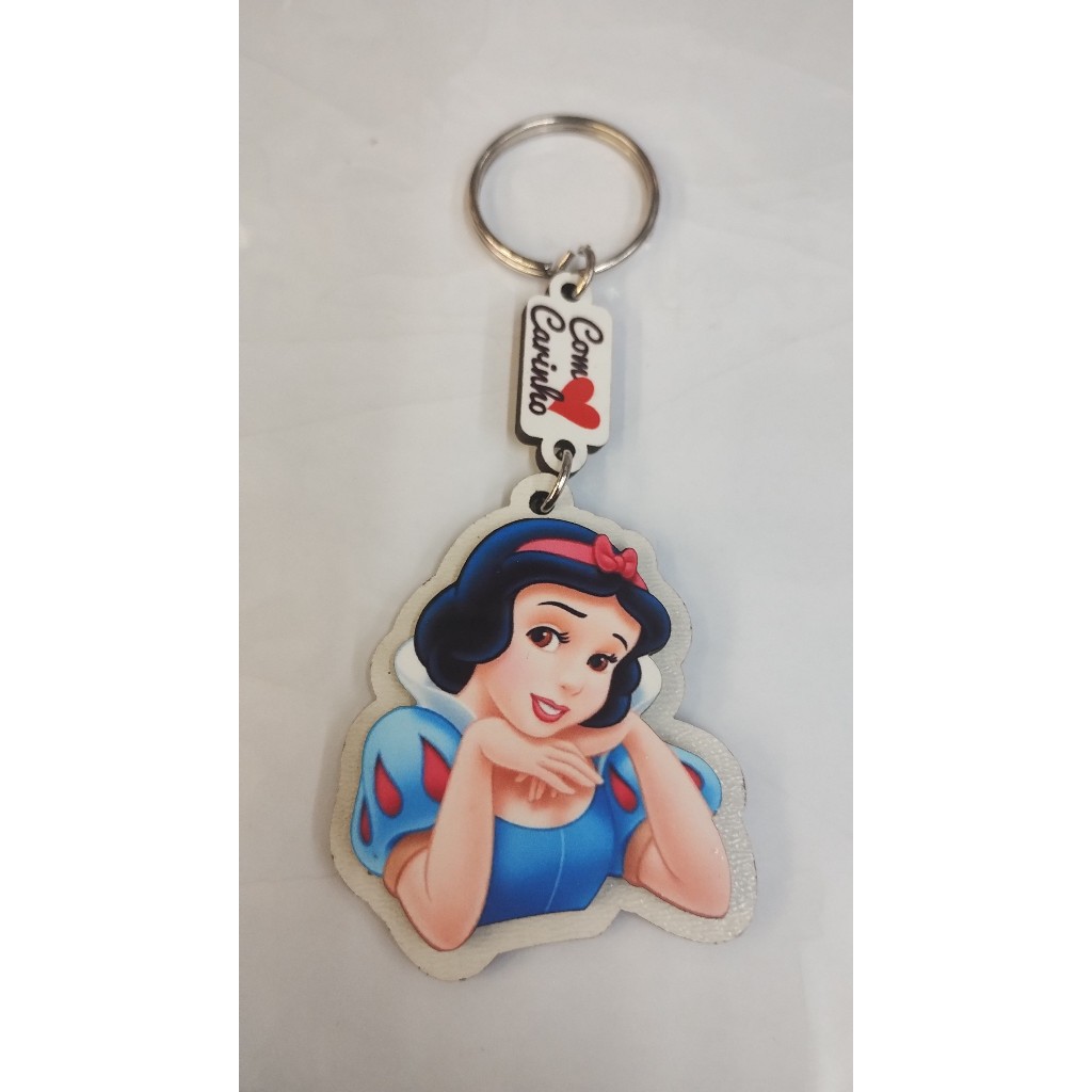 Chaveiro lembrancinha branca de neve princesa pra sua festa MDF
