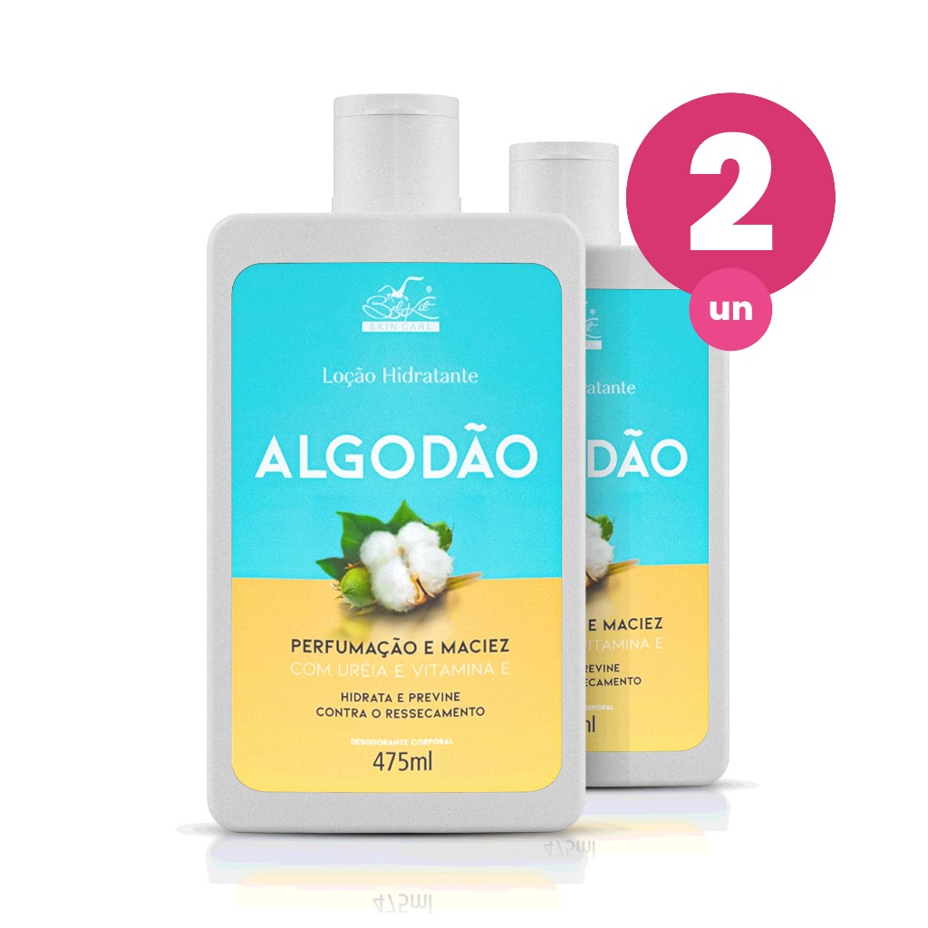Kit 2 Loção Hidratante Desodorante Algodão 475ml Belkit em Oferta na Shopee