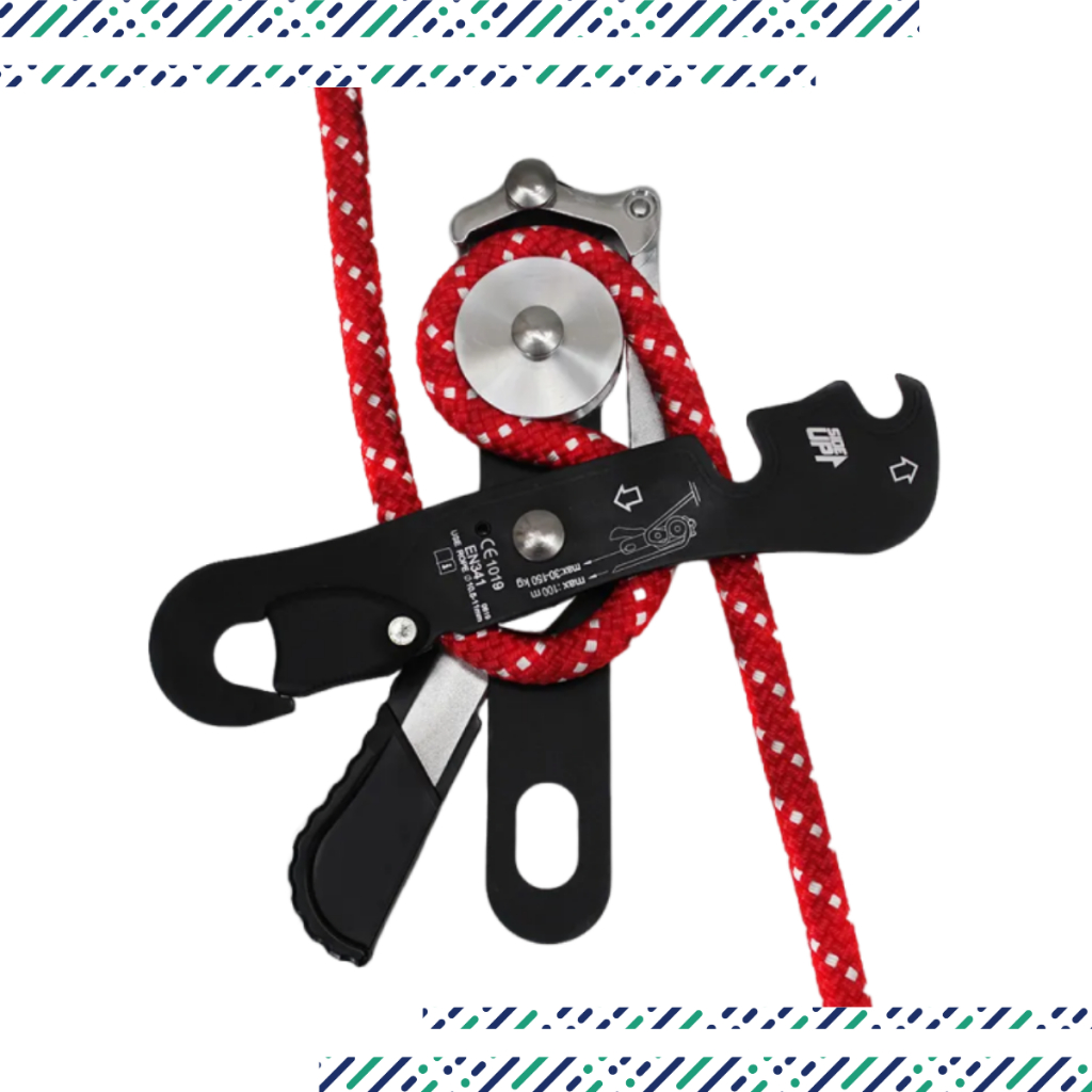 Descensor Escalada auto blocante SideUp com anti pane CE E.N. Sicher 10,5 a 11mm
