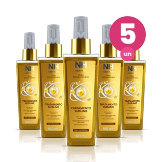 Kit 5 Óleo Extraordinário Tratamento Sublime 100ml Finaliza Nutre e Brilha os Cabelos Belkit em Oferta na Shopee