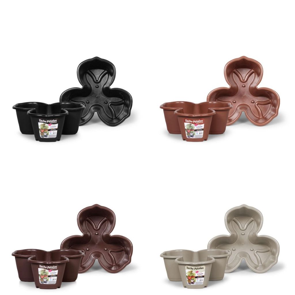 Kit 5 Vasos Pétalas Empilháveis 4 Litros – Jardim e Decoração