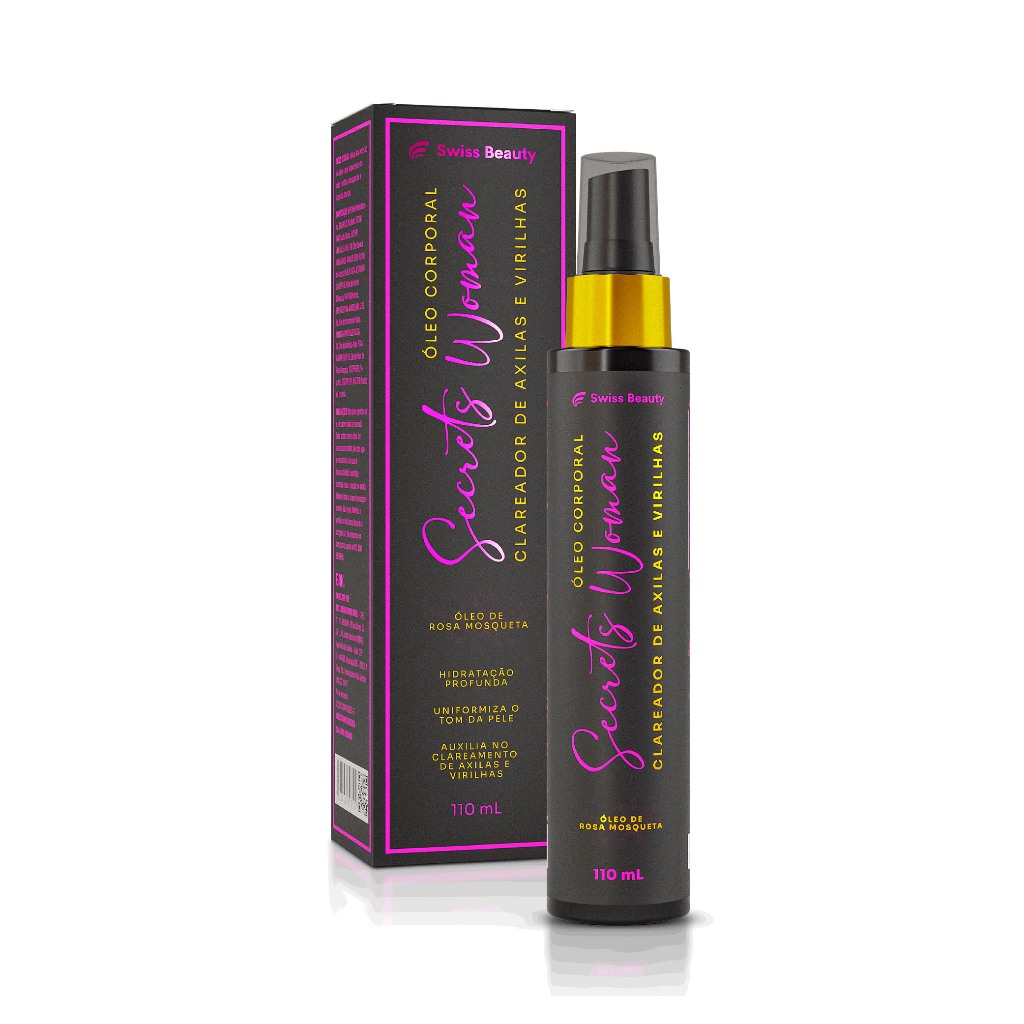 Óleo Corporal Clareador Axilas e Região Íntima Secrets Woman 110ml Swiss Beauty Belkit