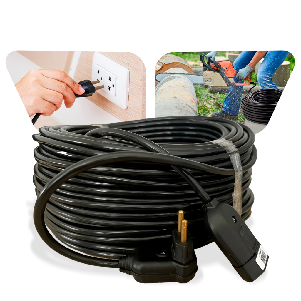 Extensao eletrica 15 metros 10a Cabo Pp 2x1 robusta 127/220v em Oferta na Shopee