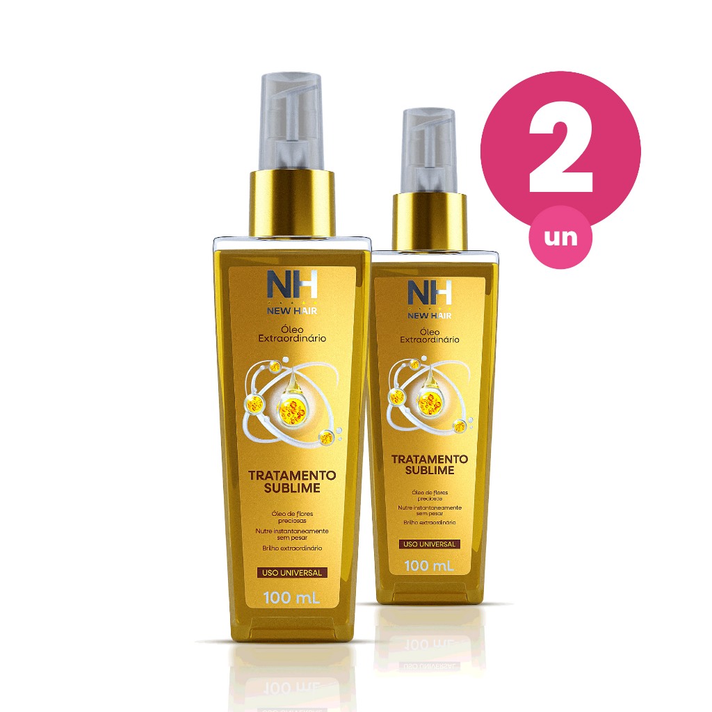 Kit 2 Óleo Extraordinário Tratamento Sublime 100ml Finaliza Nutre e Brilha os Cabelos Belkit