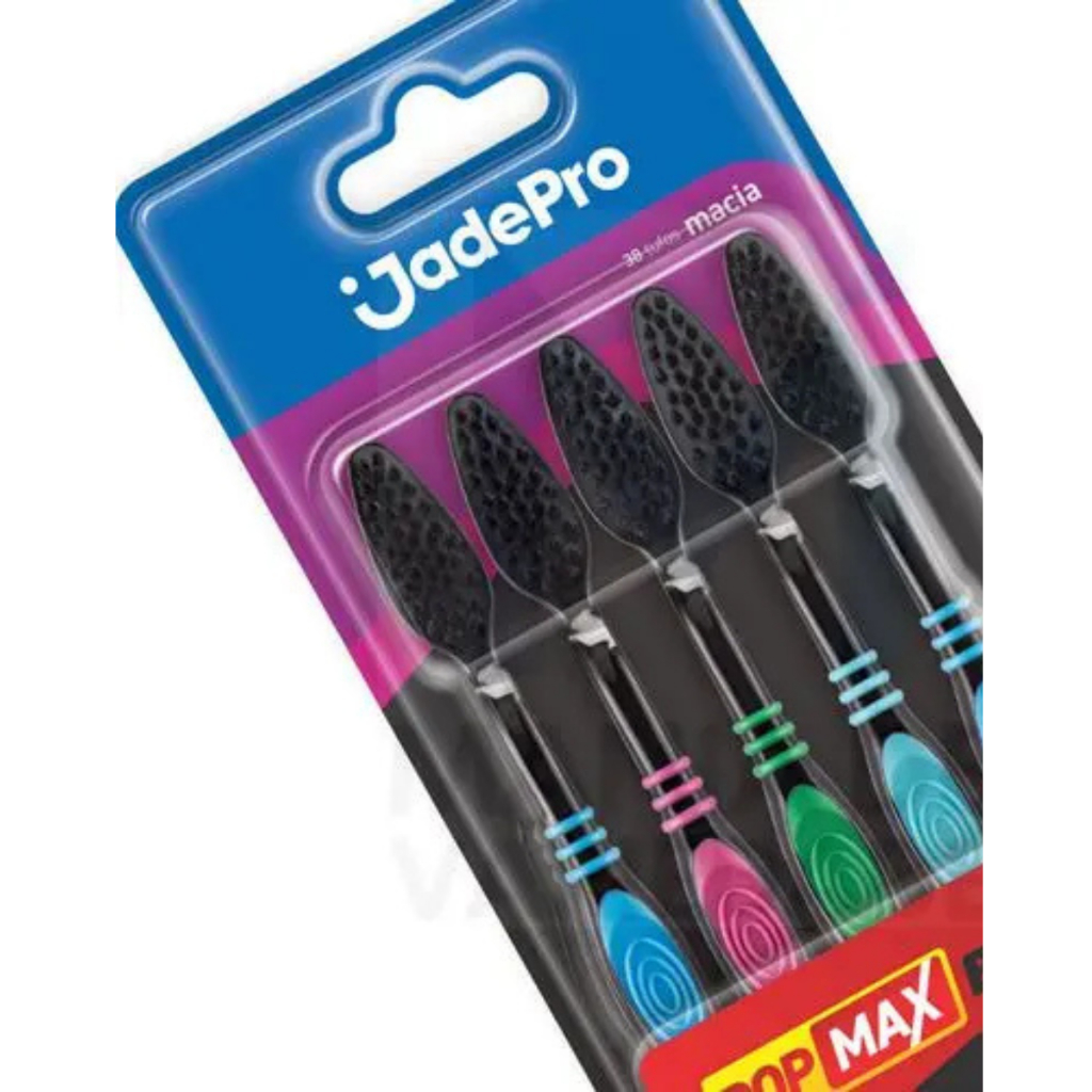 ESCOVA DENTAL ULTRA MACIA JADEPRO POP MAX BLACK KIT C/5UN