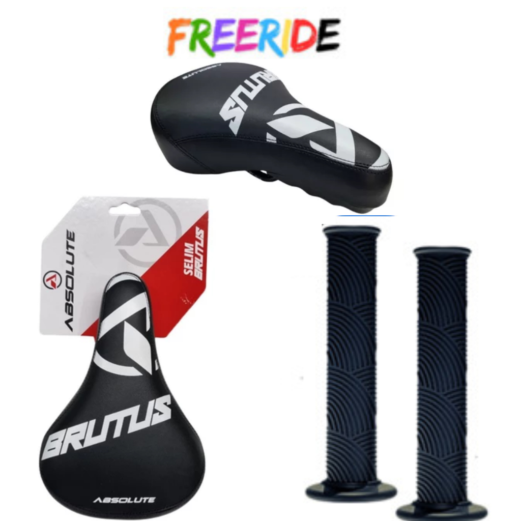 Selim Banco  Brutus + Manoplas Bike Bmx Freestyle Vikingx Gios Hupi Naja Freeride bmx