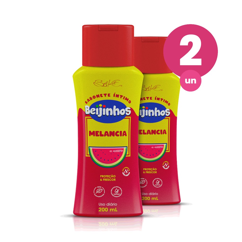 Kit 2 Sabonete Íntimo Beijinhos Proteção Melancia Controle de PH 200ml Belkit - Health