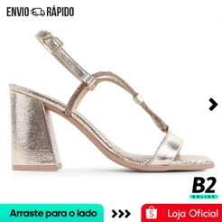 Sandália Ramarim Salto Bloco Fivela Feminina 100% Original Com Nota Fiscal e Garantia