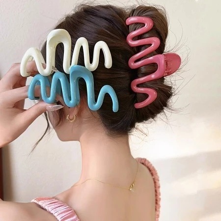 Clipe De Garra De Cabelo De Gelatina Fosca Coreana Antiderrapante Forte Fixação- Meninas Uso Diário