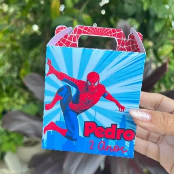Caixa Maleta Homem Aranha, maletinha homem aranha, caixinha personalizada, Lembrancinha Festa Infantil